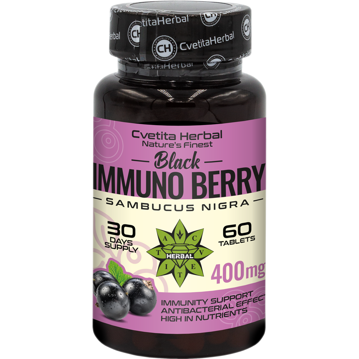 Extrakt z černého bezu - Black Immuno Berry (60 tablet)