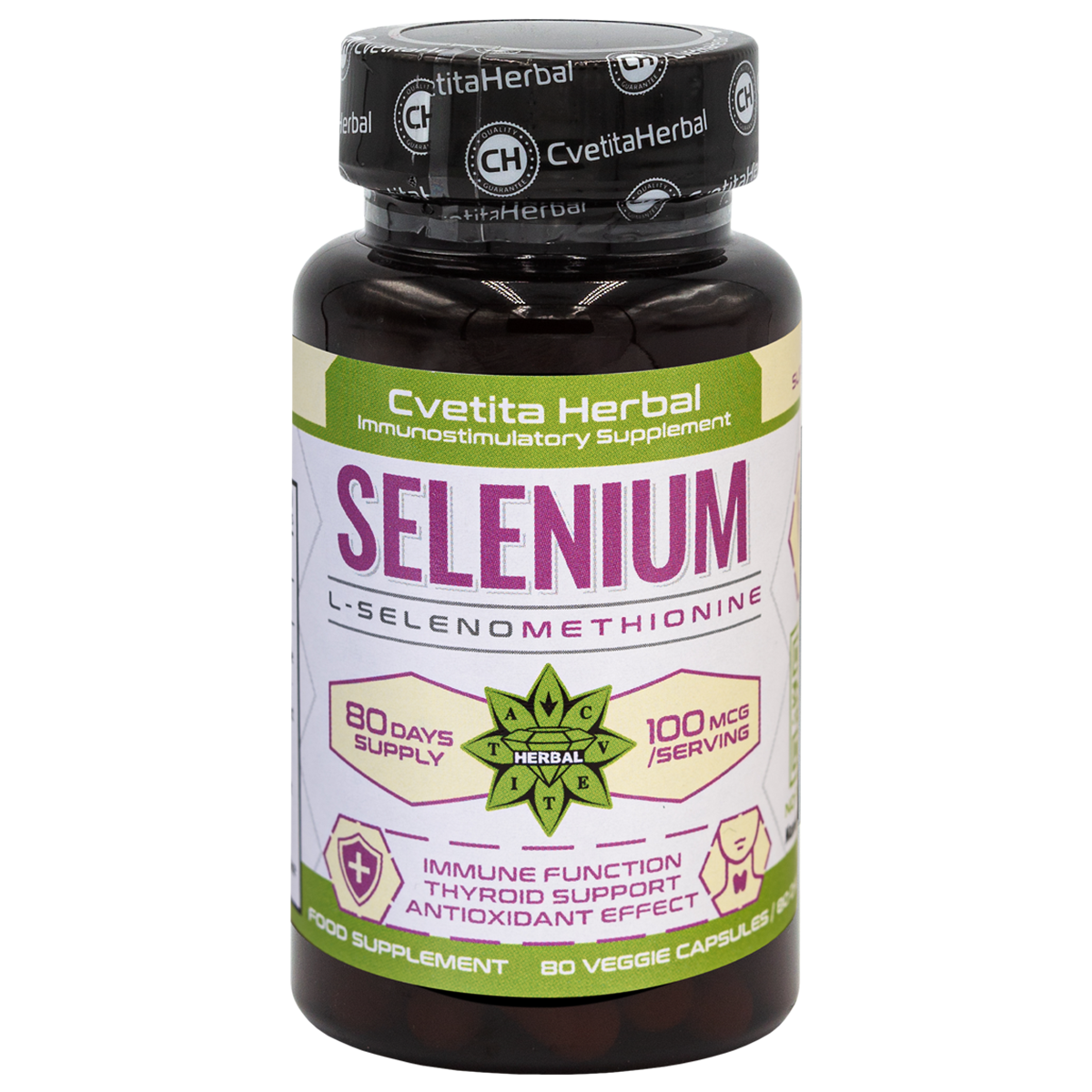 Selen (Se) - vegetariánské (80 kapslí x 100 mcg)