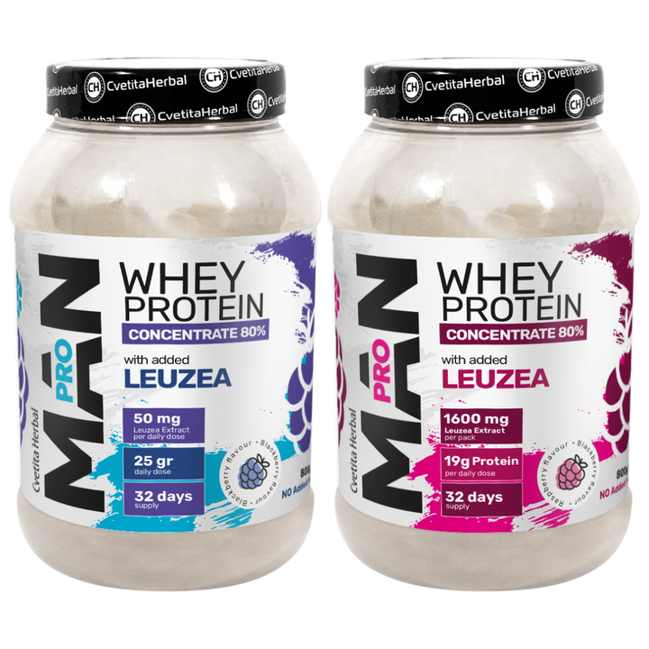 Whey Protein s Leuzea a papájovými enzymy - MAN PRO WHEY CONCENTRATE (800 gr)