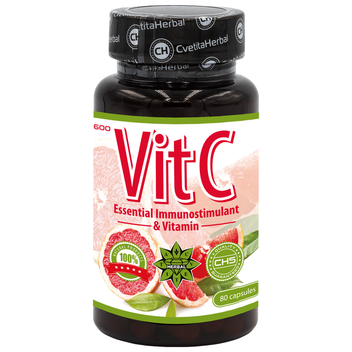 Vitamín C - Vitamín C (30 / 80 kapslí х 600 mg)