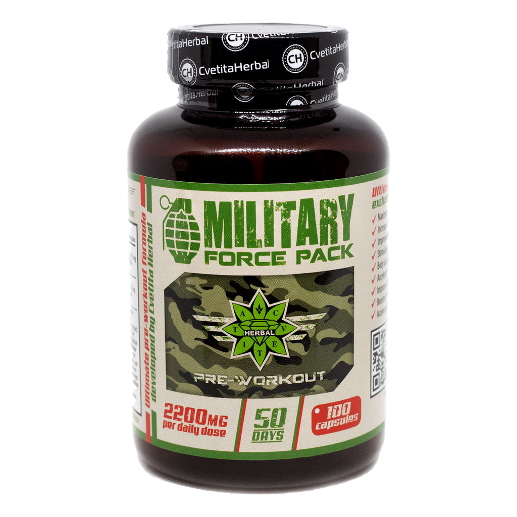 Byliny a aminokyseliny - Military Force Pack (100 kapslí x 1100 mg)