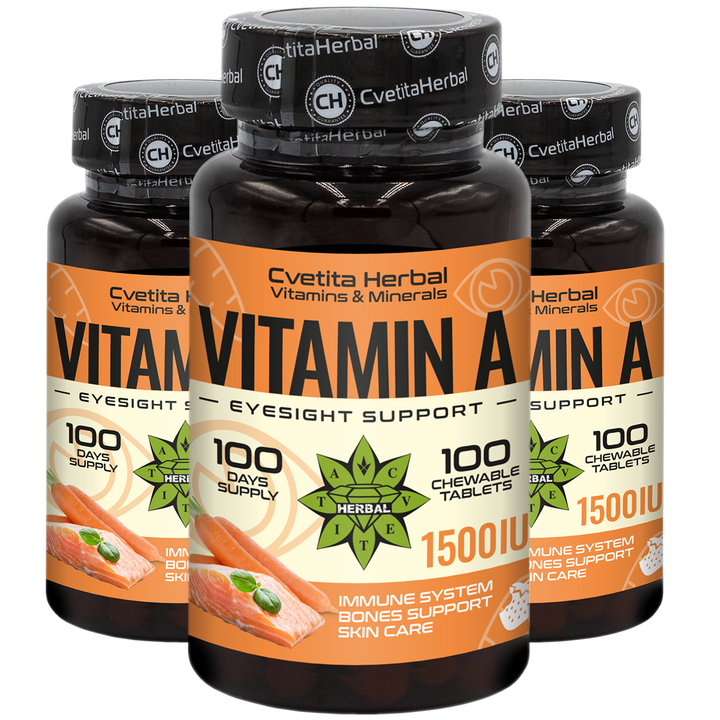 Vitamin A - žvýkací (100 tablet 1500 IU)