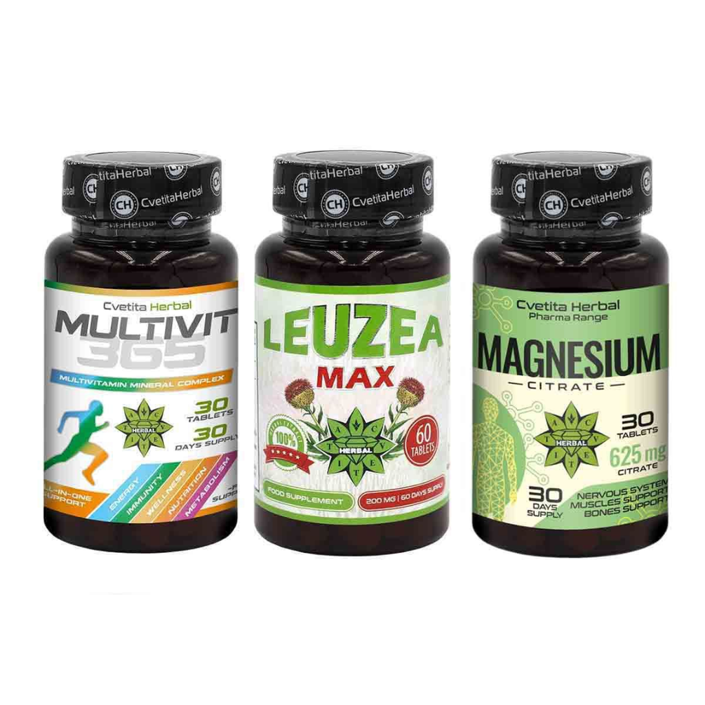COMBO BALÍČEK POSÍLENÍ IMUNITY - LEVZEA MAX 60 TABLET + MULTIVIT 365 + MAGNESIUM 30 TABLET