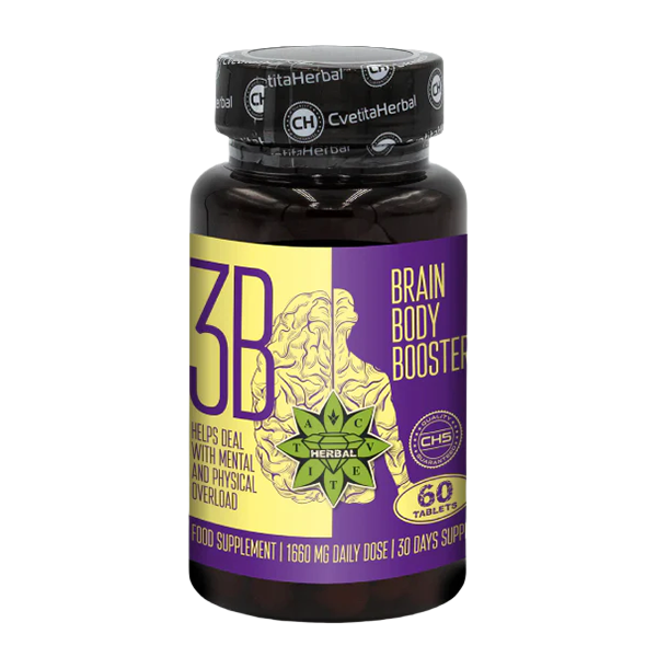 Taurin a sibiřský ženšen - Brain Body Booster (60 tablet x 1660 mg)