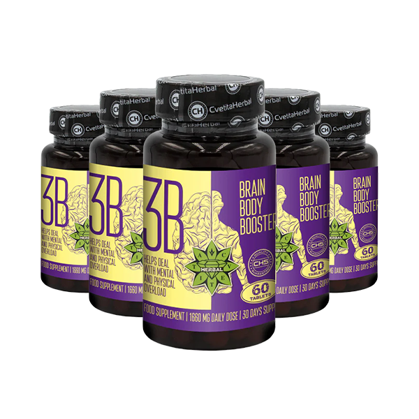 Taurin a sibiřský ženšen - Brain Body Booster (60 tablet x 1660 mg)