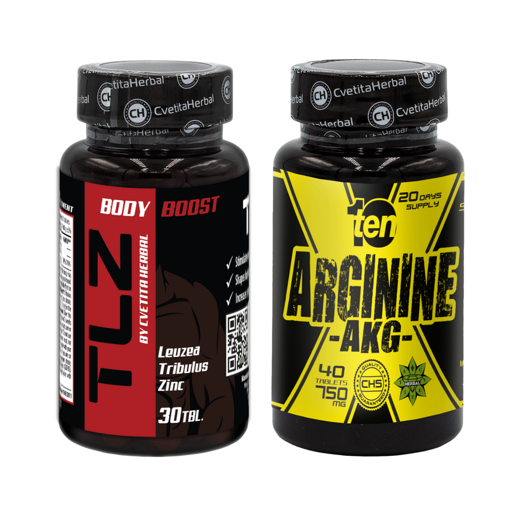 COMBO BALÍČEK: TLZ (Tribulus, Leuzea, Zinek) + TEN Arginine 40 tablet