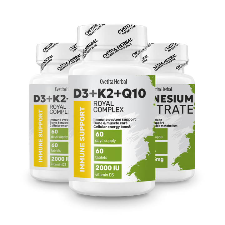 Vitamin D3 + K2 + Q10 (60 tablet)