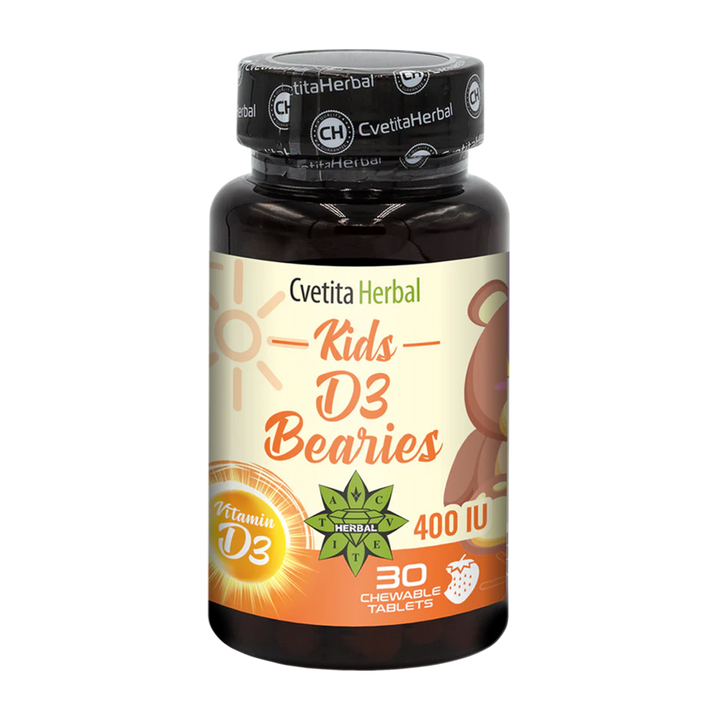 Vitamin D3 pro děti - Kids D3 Bearies (30 tablet x 600 IU)
