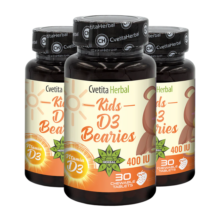 Vitamin D3 pro děti - Kids D3 Bearies (30 tablet x 600 IU)