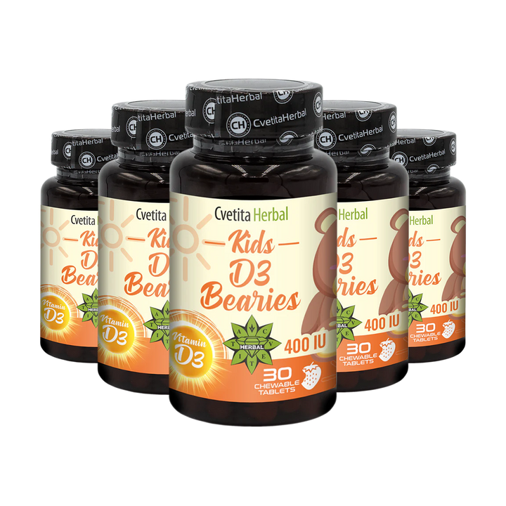 Vitamin D3 pro děti - Kids D3 Bearies (30 tablet x 600 IU)