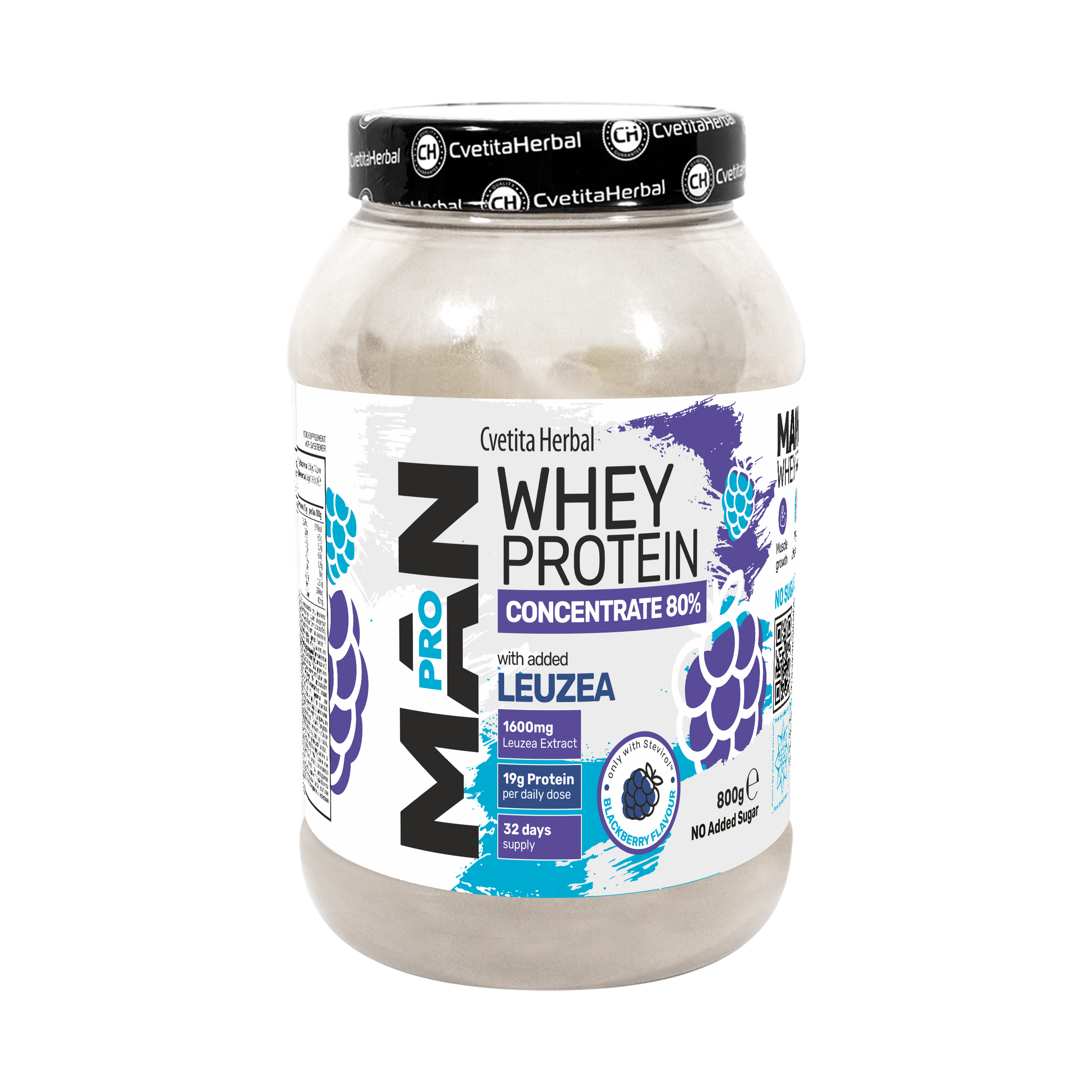 Whey Protein s Leuzea a papájovými enzymy - MAN PRO WHEY CONCENTRATE (800 gr)