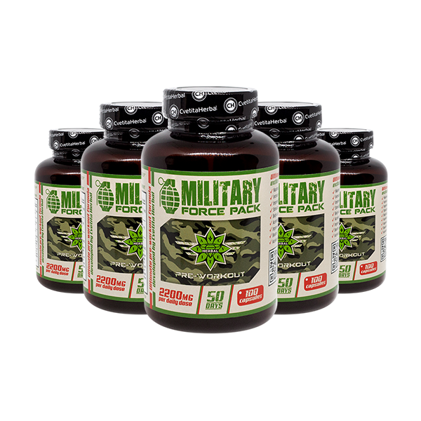 Byliny a aminokyseliny - Military Force Pack (100 kapslí x 1100 mg)