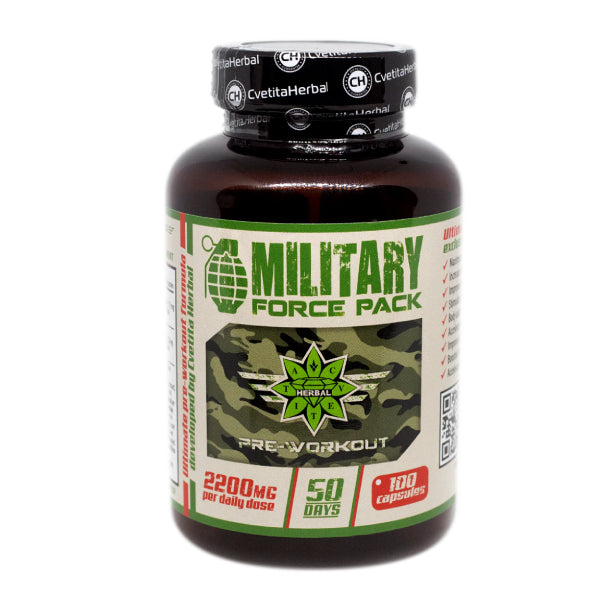 Byliny a aminokyseliny - Military Force Pack (100 kapslí x 1100 mg)