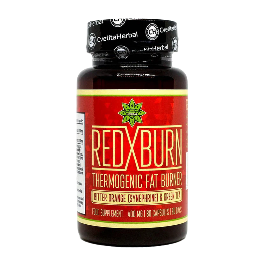 Extrakt z hořkého pomeranče a zeleného čaje – Red X Burn (80 kapslí x 400 mg)