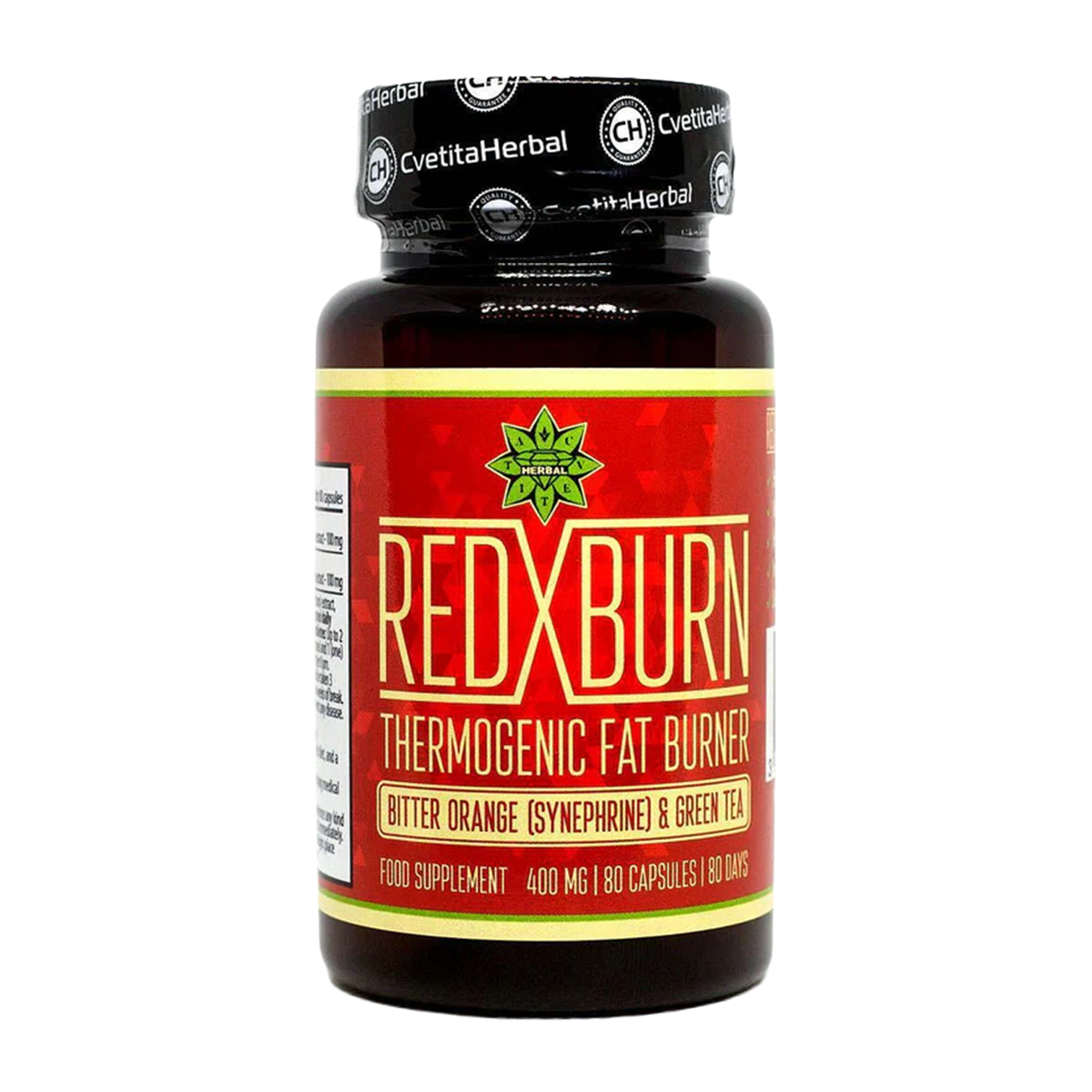 Extrakt z hořkého pomeranče a zeleného čaje – Red X Burn (80 kapslí x 400 mg)