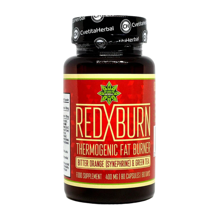 Extrakt z hořkého pomeranče a zeleného čaje – Red X Burn (80 kapslí x 400 mg)