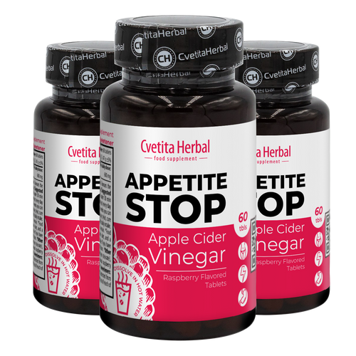 Apple Cider Vinegar "Raspberry" - Appetite Stop (60 tablet)