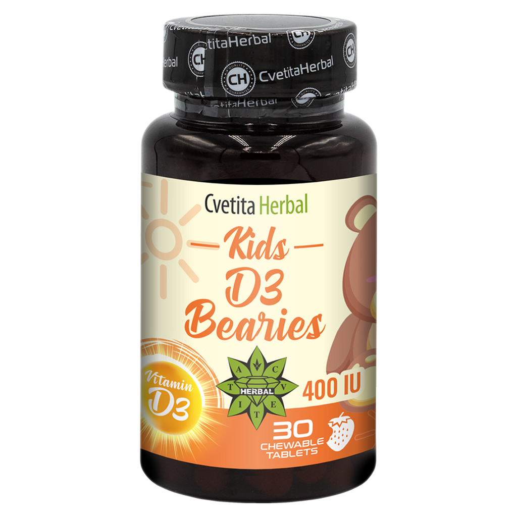 Vitamin D3 pro děti - Kids D3 Bearies (30 tablet x 600 IU)