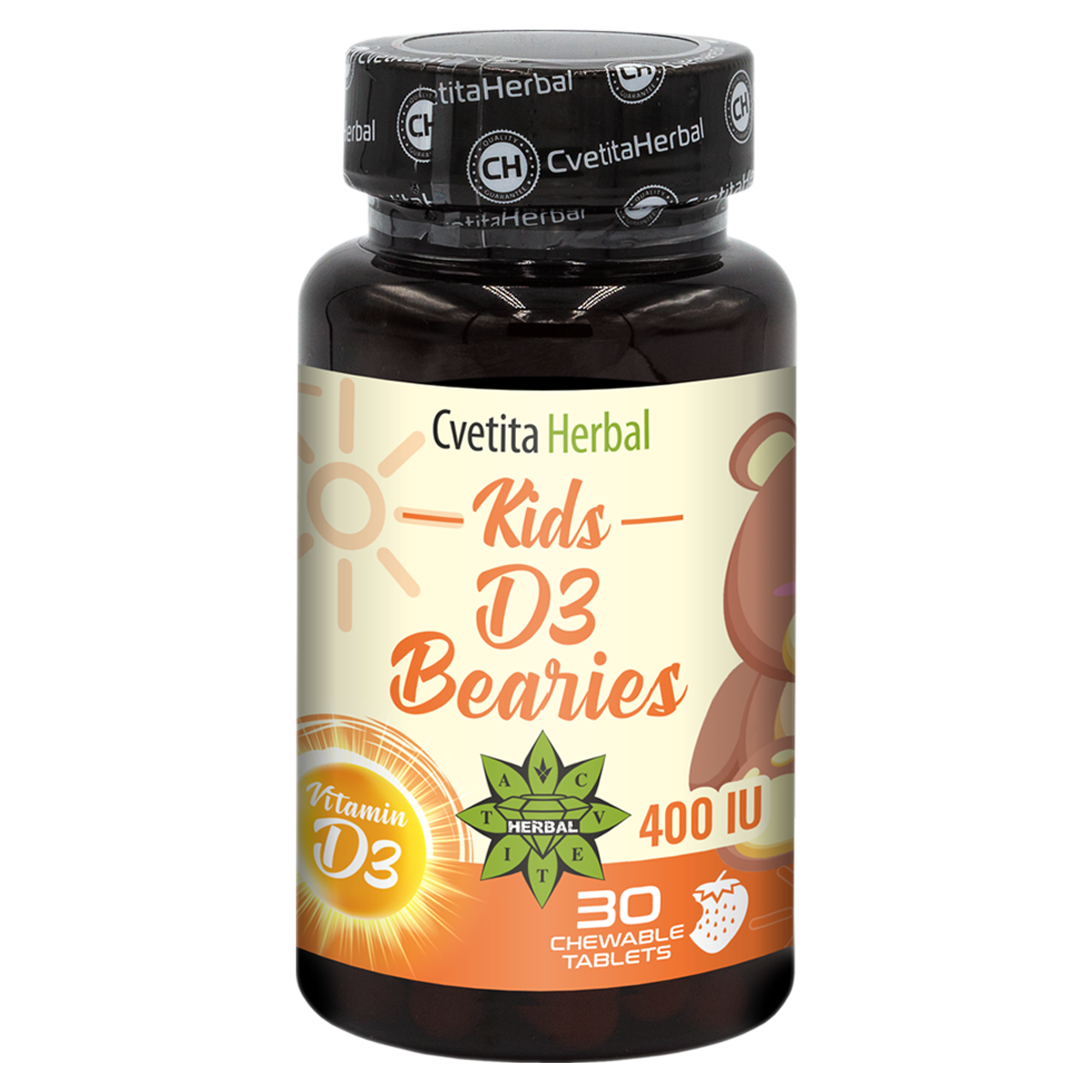 Vitamin D3 pro děti - Kids D3 Bearies (30 tablet x 600 IU)