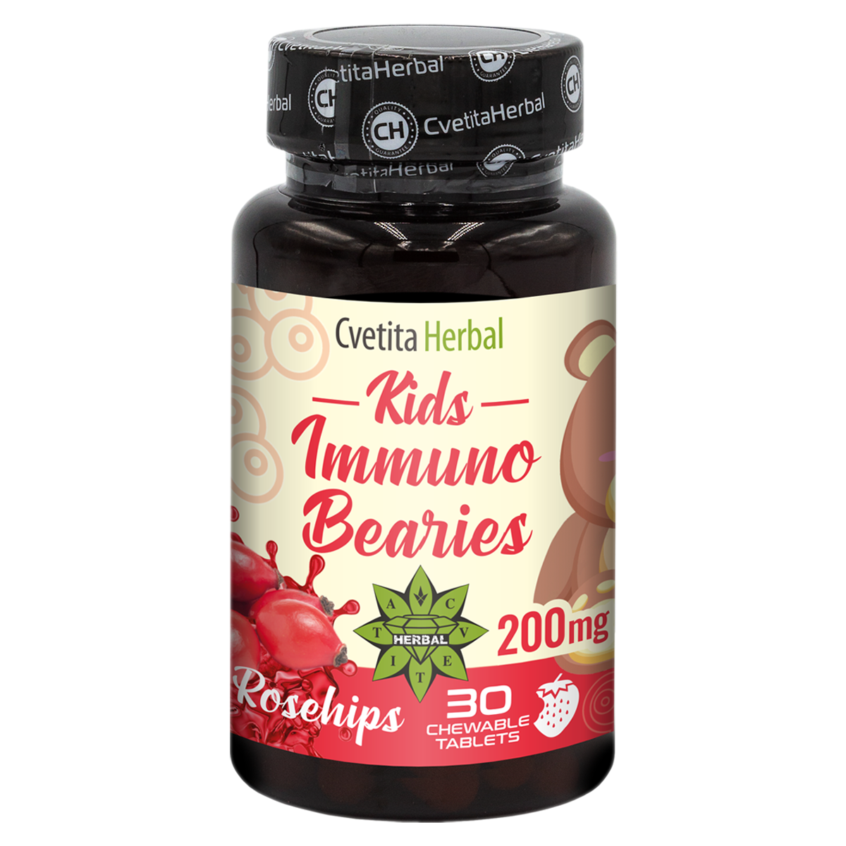 Dětský stimulátor imunity "Šípky" - Kids Immuno Bearies (30 tablet)