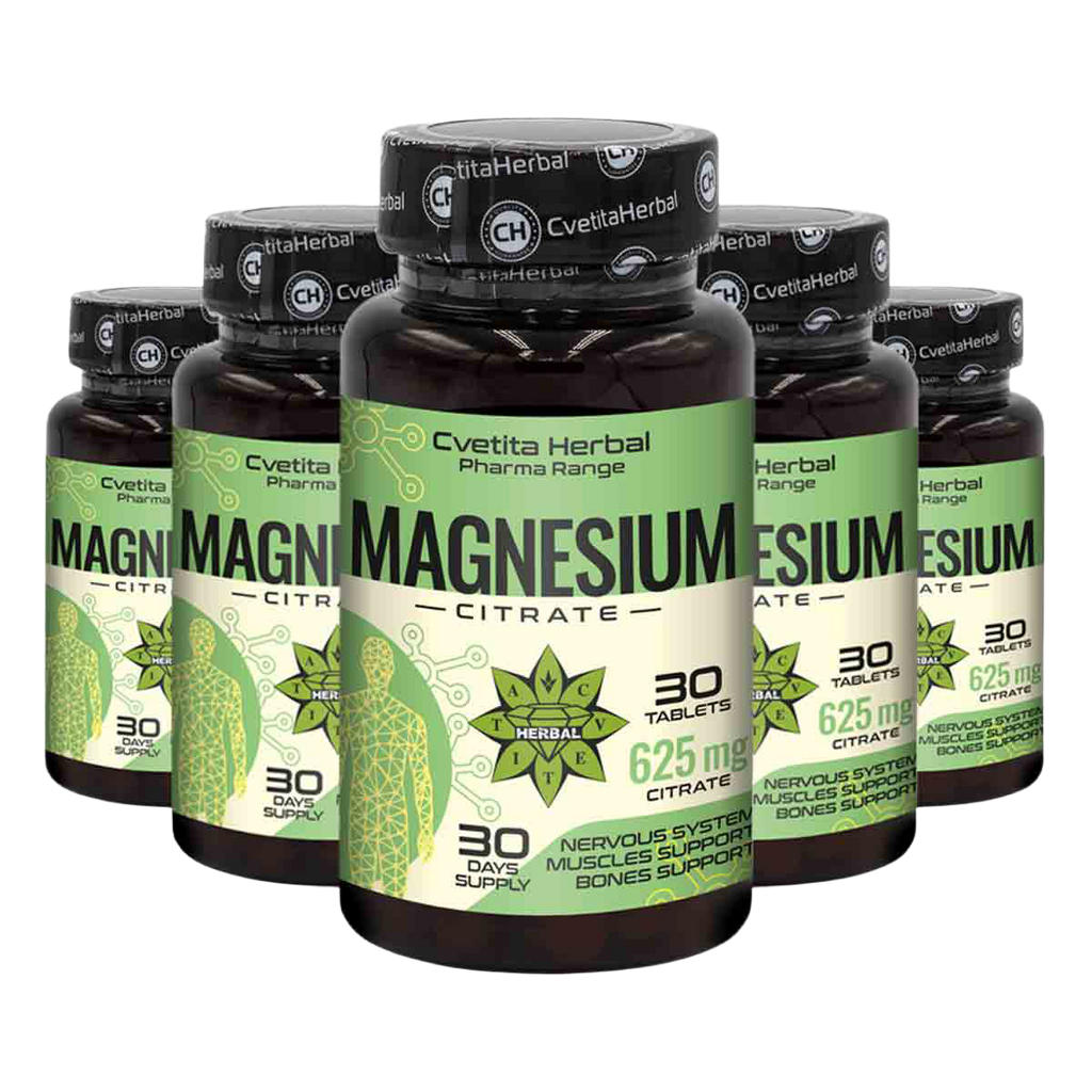 Magnesium Citrate 625mg - Citrát hořečnatý - 30 tablet