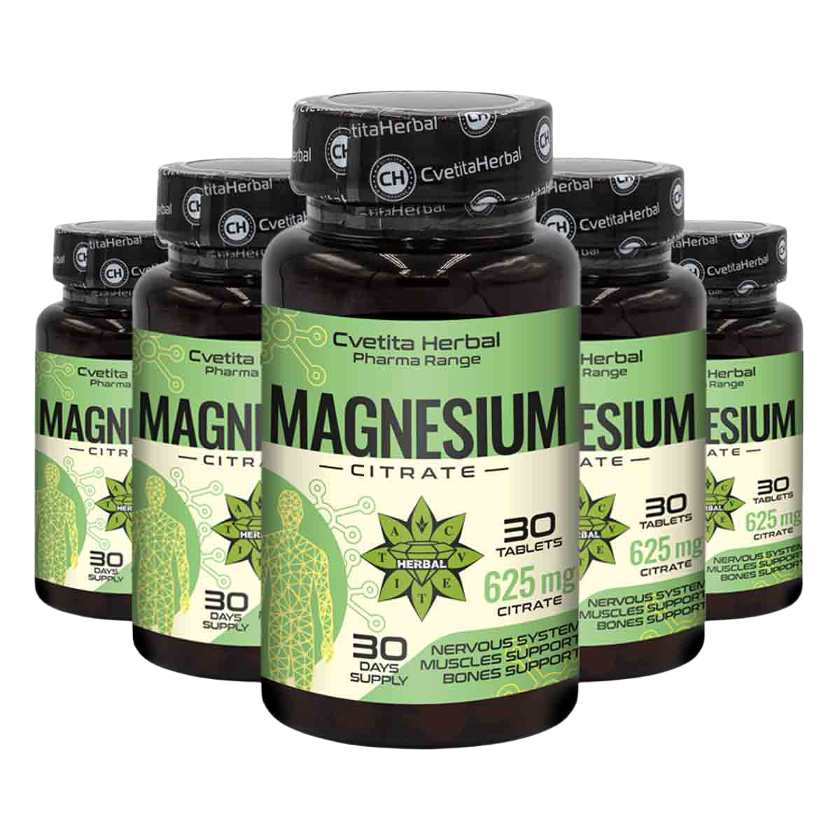 Magnesium Citrate 625mg - Citrát hořečnatý - 30 tablet