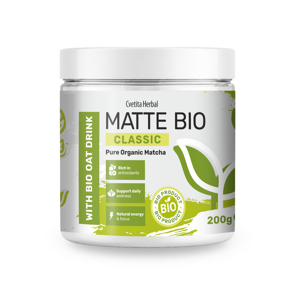 Matte Bio Classic - bio matcha prášek 200 g od Cvetita Herbal