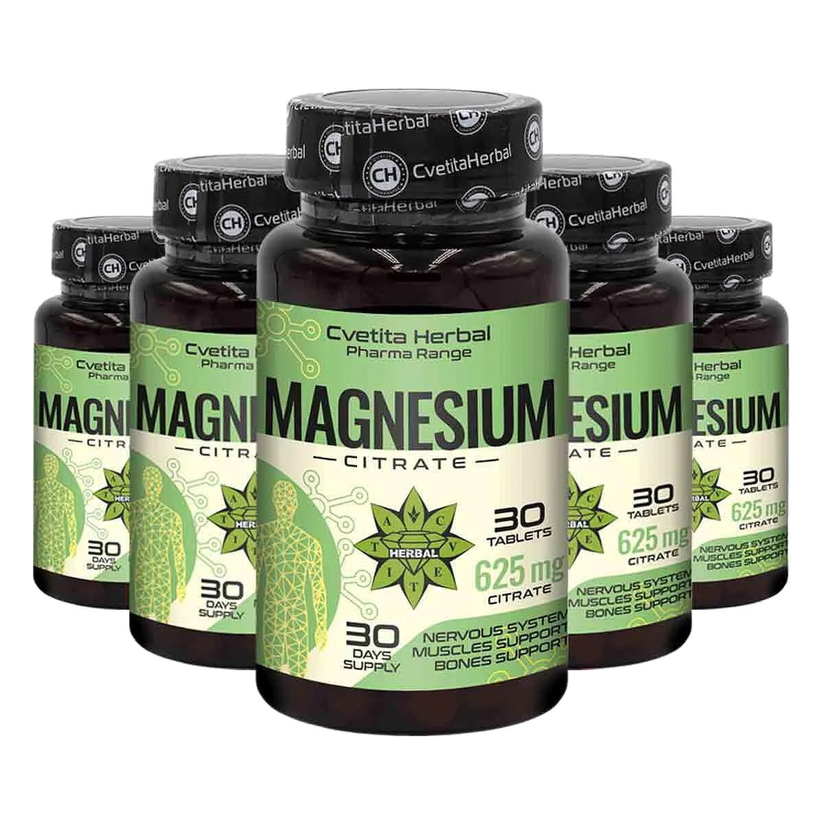 Magnesium Citrate 625mg - Citrát hořečnatý - 30 tablet