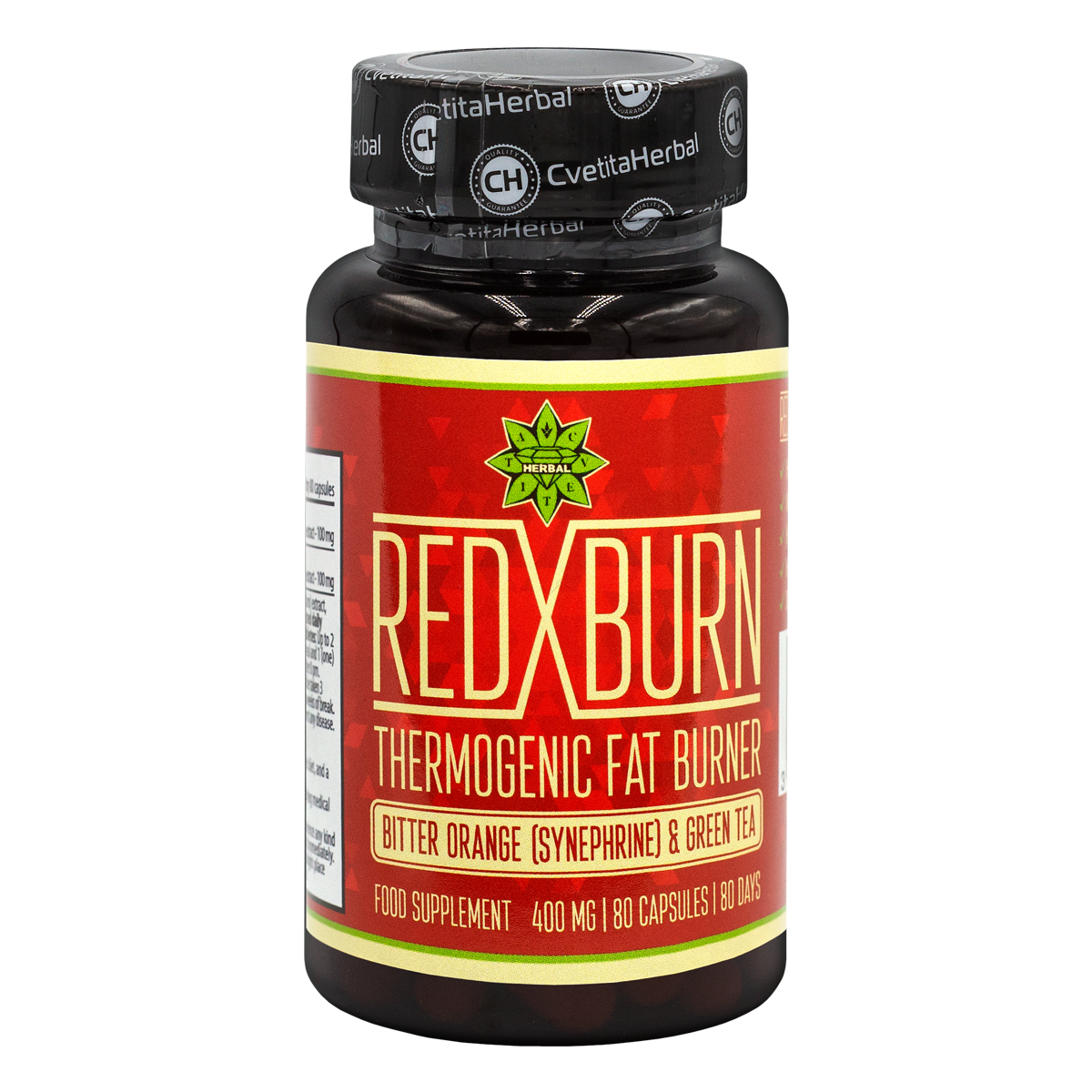 Extrakt z hořkého pomeranče a zeleného čaje – Red X Burn (80 kapslí x 400 mg)