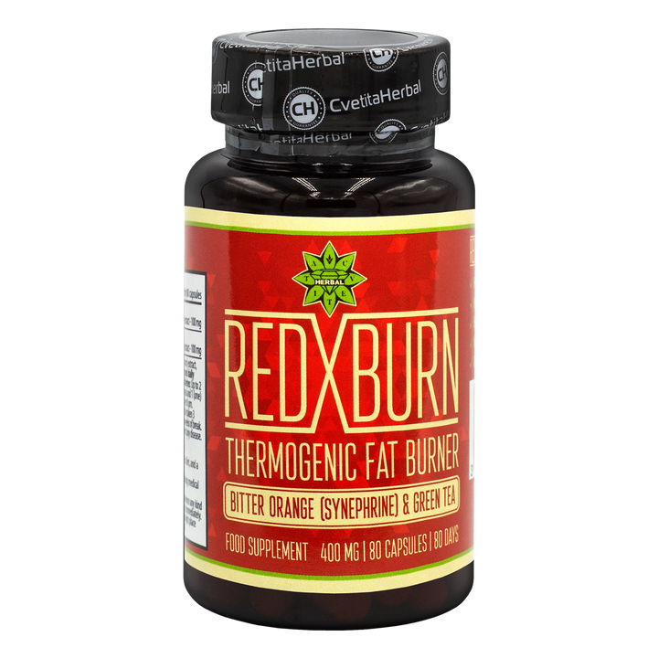 Extrakt z hořkého pomeranče a zeleného čaje – Red X Burn (80 kapslí x 400 mg)