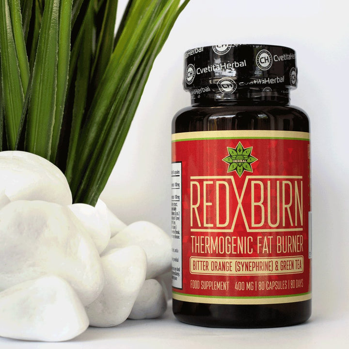 Extrakt z hořkého pomeranče a zeleného čaje – Red X Burn (80 kapslí x 400 mg)