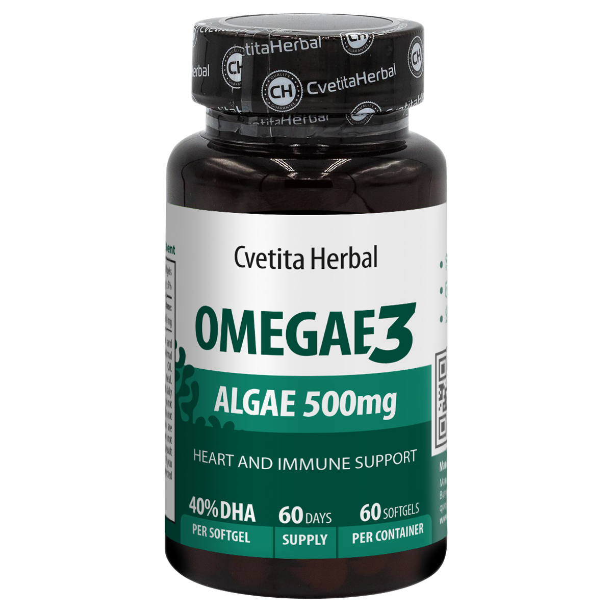 Omega 3 Algae Softgel - Omegae3 (60 / 40 kapslí)