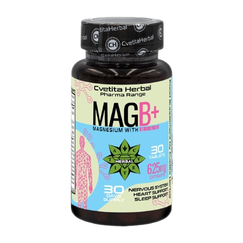 Hořčík s vitamínovým komplexem B - B1, B6, B12 (30 tablet)