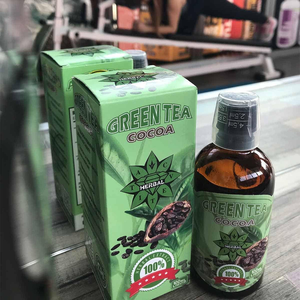COMBO BALÍČEK: Zelený čaj s kakaem 100ml + Water Cut (Extrakt z břízy bílé) 80 kapslí